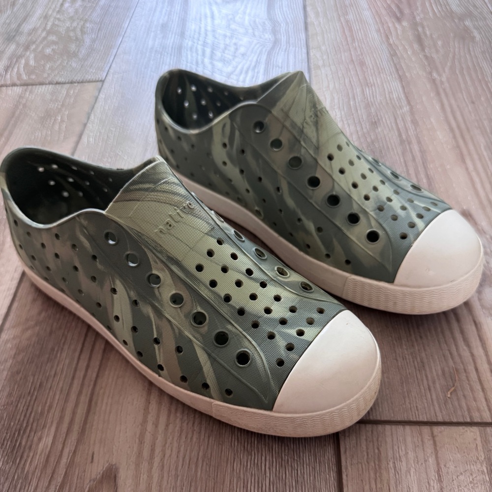 Native Green Camouflage Slip-Ons